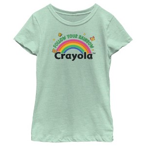 Girl's Crayola Follow Your Rainbow Logo T-Shirt - 1 of 4