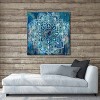 Mandala in Blue II by Danhui Nai Unframed Wall Canvas - iCanvas - 3 of 4