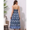 INSPIRE CHIC Women's Summer Spaghetti Strap A-Line Flowy Smocked Midi Boho Floral Sundresses - 3 of 4