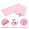 Unique Bargains Super Absorbent Waffle Pattern Tri-Fold Golf Towels with D Clips 2 Pcs - 4 of 4