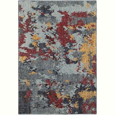 Oriental Weavers Evolution 8036C Blue/ Red Indoor Area Rug - 3'3" x 5'2"