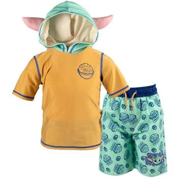 Star Wars The Child Rash Guard and Swim Trunks Outfit Set Little Kid to Big Kid