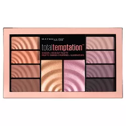 Maybelline Total Temptation Eyeshadow + Highlight Palette - 0.42oz