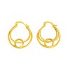 RMZ GOLD NYC 18K Gold Hollow Patterned Earrings - 4 of 4