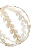 Floral Sphere Decorative Accent Antique White Metal by Foreside Home & Garden - 3 of 4