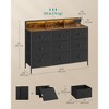 SONGMICS Dresser for Bedroom, Storage Organizer with 9 Fabric Drawers and LED Lights, Charging Station, Steel Frame, 13.2 x 44.9 x 33 Inches - 4 of 4