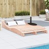 vidaXL Sun Lounger Patio Outdoor Chaise Lounge Daybed - Solid Douglas Wood - S-Shaped Ergonomic Design - 80.7" x 43.3" x 12.4" - Brown - 2 of 4