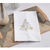Saro Lifestyle Jolly Embroidered Christmas Tree Guest Towel (Set of 4), 14"x22", White - 3 of 3