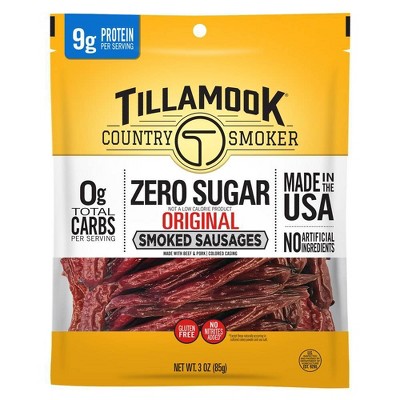 Tillamook Country Smoker Zero Sugar Original Smoked Sausages - 3oz : Target