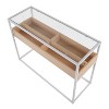 Lyngins Narrow Clear Glass Entryway Table with 4 Storage Shelves,Stylish Minimalist Console Table for Living Room - 4 of 4
