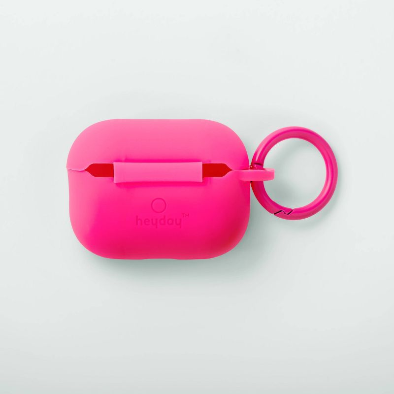 Apple AirPods Pro (1/2 Generation) Recycled Silicone Case with Clip - heyday&#8482; Neon Pink, 4 of 5