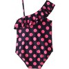 OshKosh B'Gosh Little Girls' Polka Dot Ruffle One-Piece Swimsuit, Navy, 4 - 2 of 3