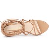 Allegra K Women's Strappy Straps Lace Up Stiletto Heel Sandals - 4 of 4