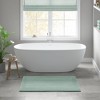 NAYSAYE Bath Rug 24" x 36" Plush Soft 100 Percent Cotton Reversible Dense Absorbent Non Slip for Bathroom, Green - 2 of 4