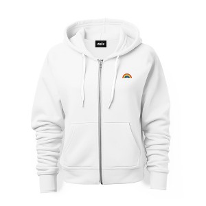Dalix Rainbow Embroidered Zip Hoodie Fleece Long Sleeve Pocket Warm Soft Mens - 1 of 4