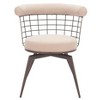 Zuo Saku Swivel Dining Chair Beige & Brown - 4 of 4