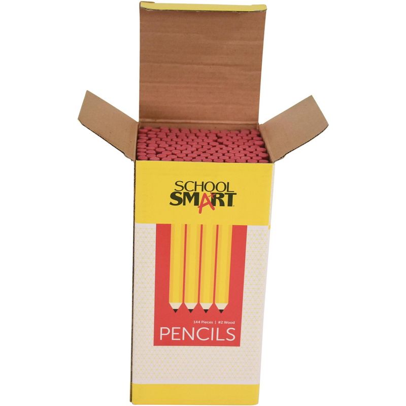 School Smart No 2 Pencils, Hexagonal with Latex-Free Erasers, Pack of 144, 4 of 6