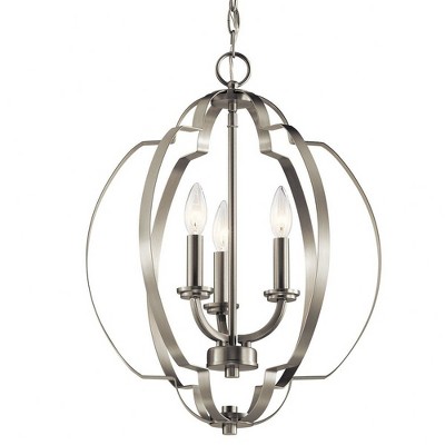 Voleta 16.5" Brushed Nickel 3-Light Traditional Pendant