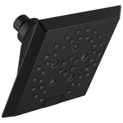 Universal Showering Components H2Okinetic 5-Setting Angular Modern Raincan Shower Head