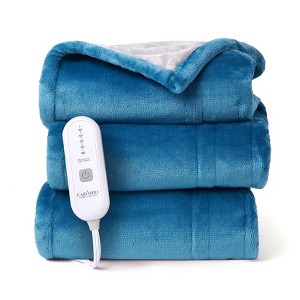 Heated Blanket Electric Throw Twin Size with Dual Control,Reversible Flannel Heating Blankets,Soft Heated Throws with 5 Heat Settings and 10 Hours Aut - 1 of 4