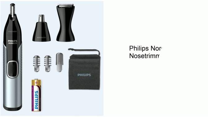 Philips Norelco Series 5000 Men&#39;s Nose/Ear/Eyebrows Electric Trimmer - NT5600/62, 2 of 11, play video