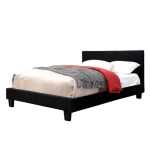 Nancy Upholstered Full Bed Black - miBasics