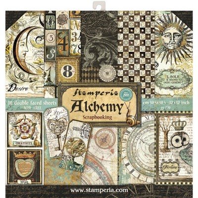 Stamperia Double-Sided Paper Pad 12"X12" 10/Pkg-Alchemy, 10 Designs/1 Each