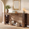 Tribesigns 70.9" Extra Long Console Table, Farmhouse Narrow Entryway Table with H-Shaped Legs for Living Room, Hallway - 2 of 4
