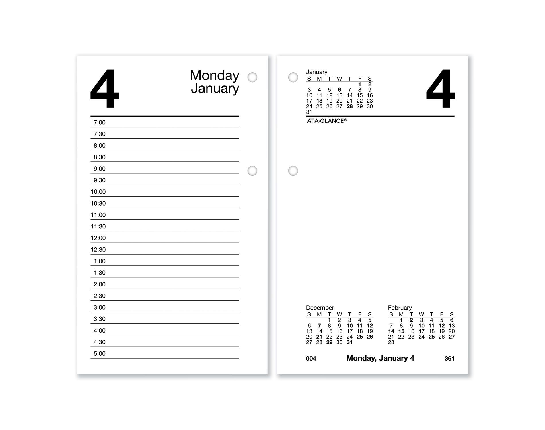 Desk Calendar Recycled Refill, 3.5 x 6, White Sheets, 12-Month (Jan to Dec): 2026