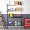 4-Shelf Shelving Unit, Heavy Duty Large Storage Cart, Adjustable Height Metal Organizer, With anti-tipping bottom, 1400LBS Capacity Rack for Garage - 2 of 4