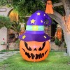 5FT Halloween Decorations Outdoor Halloween Inflatables Pumpkin with Build-in LED Lights Blow Up Pumpkin for Halloween Indoor Outdoor Yard Garden - 2 of 4