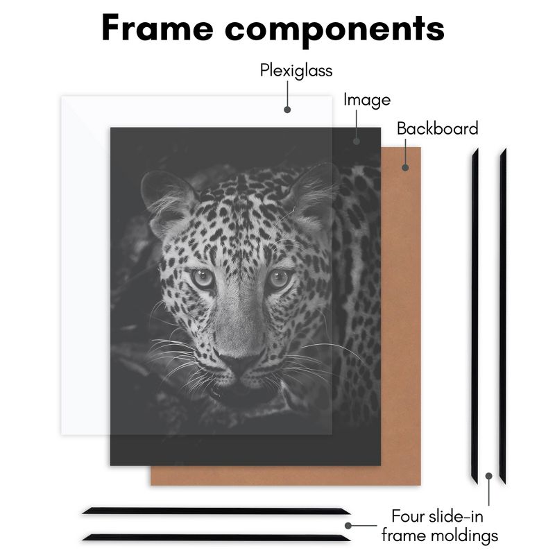 Americanflat 3 Pack Lightweight Snap Frame, Front Loading Picture Frame Set - Black Picture Frames, 4 of 10