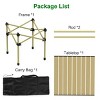 Racxily Folding Camping Table, Portable Lightweight Carbon Steel Roll-up Picnic BBQ Desk w/ Carry Bag Heavy Duty for Outdoor Beach Backyard - 4 of 4