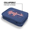Batman Usa American Flag Shield Logo Insulated Soft Sided Lunch Box - 4 of 4
