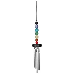 Woodstock Chimes Signature Collection, Woodstock Pocket Chakra Chime, 11'' Silver Wind Chime PC7