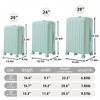 BEAFUP 20"/24"/28" 3 pcs/set in ABS Spinner Wheel Luggage, Carry on Suitcase, with Cup Holder & USB Port & Phone Holder - 3 of 4