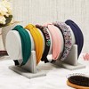 Juvale Velvet Headband Holder and Organizer Stand for Girls and Women - Storage Rack and Display for Hair Accessories (Gray) - 4 of 4