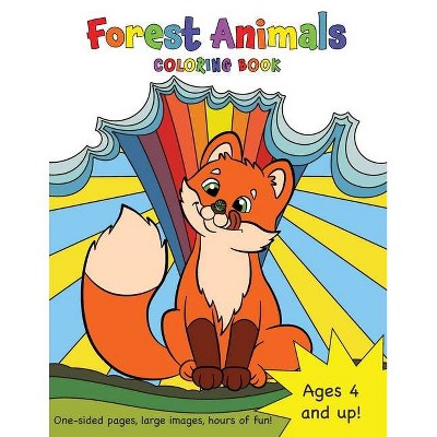 Forest Animals Coloring Book for Kids Ages 4-8! - by  Engage Books (Paperback)