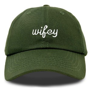Dalix Wifey Embroidered Cotton Husband Baseball Cap Adjustable Dad Hat Womens - 1 of 4