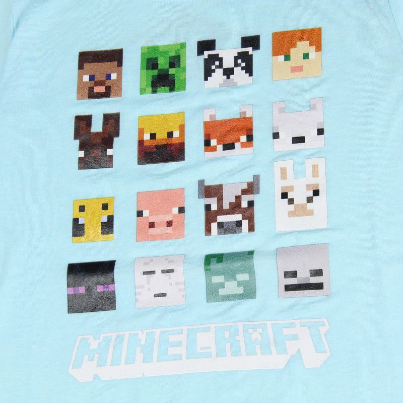 Minecraft Girls' Character Faces Grid Kids Video Game T-Shirt, 2 of 4