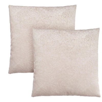 DSVIMOY Support Pillow Decorative Throw Pillow Set with Feathered Pattern for Sofa or Bed Use, Gray, 17"*17"*3"