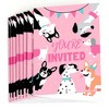 Big Dot of Happiness Pawty Like a Puppy Girl - Fill In Pink Dog Baby Shower or Birthday Party Invitations (8 count) - 2 of 4