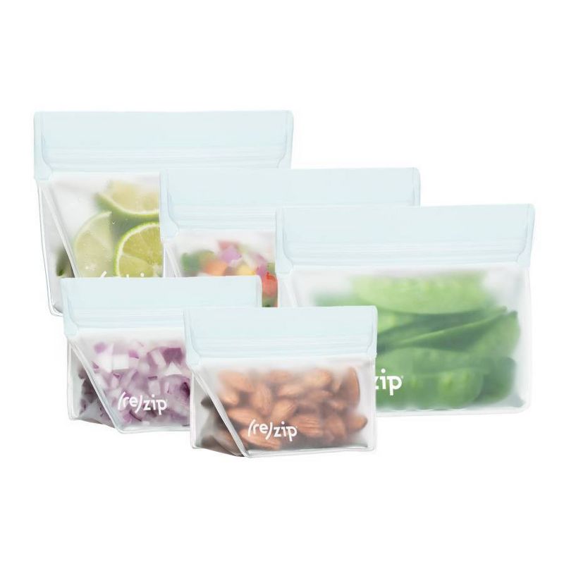 (re)zip Reusable Leak-proof Food Storage Stand-Up Starter Kit - Mini  &#38; Snack - 5ct, 3 of 8