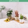 Unique Bargains Home Outdoor Living Bamboo Wood Rectangular Plant Saucer - 4 of 4