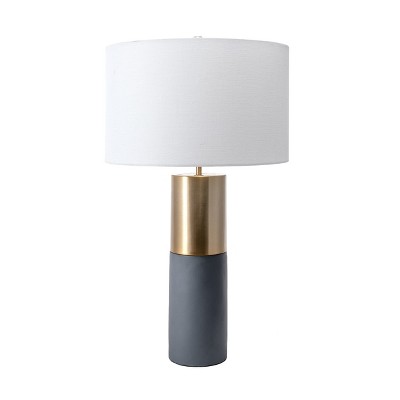 nuLOOM Wilmot 24" Iron Table Lamp Lighting - Brass 24" H x 15.5" W x 15.5" D