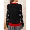 Womens Ugly Christmas Sweater Crew Neck Pullover Sweaters Jacquard Knit Festive Pattern Christmas Sweater Ho Ho Ho Santa Sweater - 4 of 4