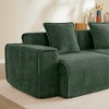 QingMoon Modular L Shape Sofa Couch, 78" Velvet 2 Seat Sofa with Pillows and Movable Ottoman, Streamlined Design Boneless Couch for Living Room - 3 of 4