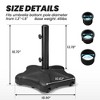 Crestlive Products Outdoor Umbrella Base,Stand with 2 Wheels Heavy Duty 42lbs Mobile Market Umbrella Base, Pentagonal Cement Rolling Holder - 2 of 4