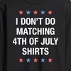 Men's - Instant Message - Matching 4Th Shirts I Don't Do Long Sleeve Graphic T-Shirt - 2 of 4