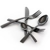 20pc Stainless Steel Baily Silverware Set Black - MegaChef: Flatware Set, Service for 4, Dishwasher-Safe - 3 of 4